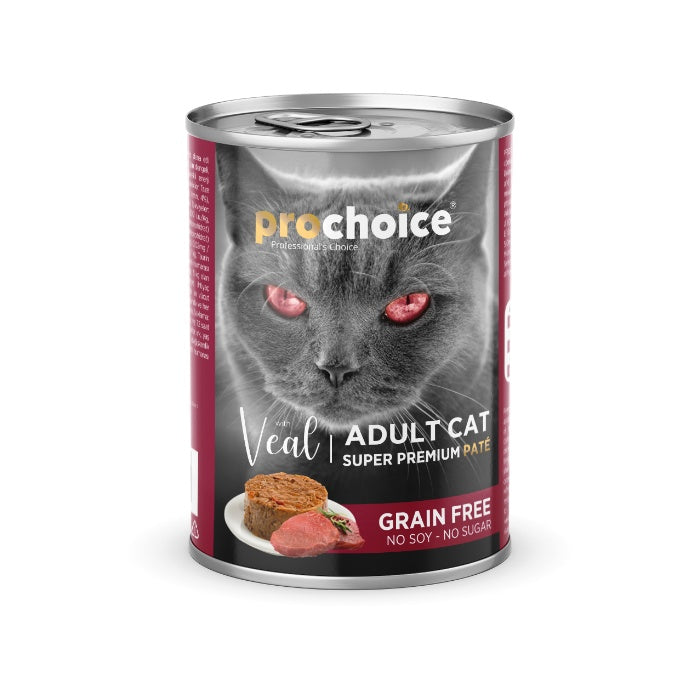 Pro Choice Dana Etli Tahılsız Ezme Yetişkin Kedi Konservesi 400 Gr