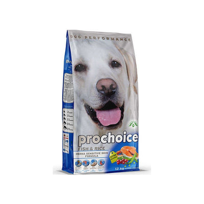PROCHOICE Fish & Rice Adult Sensitive Skin Hassas Derili Köpekler İçin Balıklı Yetişkin Köpek Maması 12 Kg