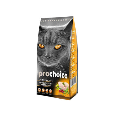 PROCHOICE Kısırlaştırılmış Tavuklu Pirinçli Yetişkin Kedi Maması 15 Kg