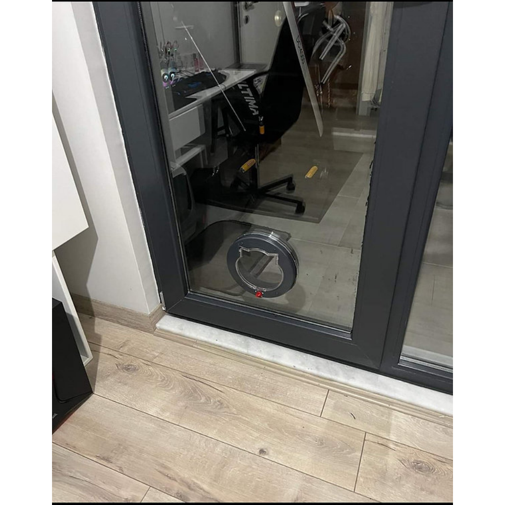 Patidoor Kedi Köpek Kapısı, 4 Yönlü Kilit Sistemli Antrasit Gri