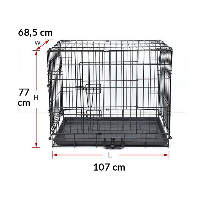 Flip Katlanır Tel Köpek Kafesi XL 107*68,5*77 cm