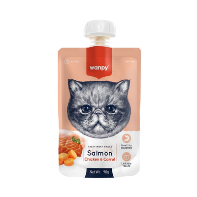 Wanpy Taze Somonlu&Tavuklu Kedi Et Ezmesi 90gr