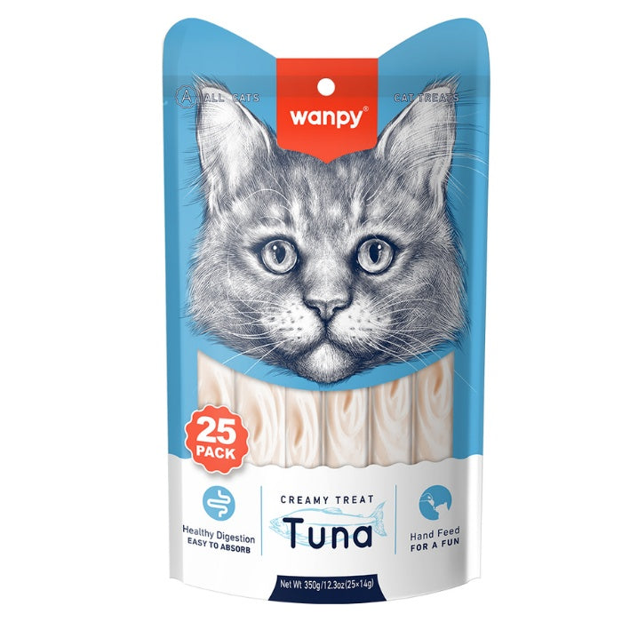 Wanpy Ton Balıklı 25*14 gr Krema Kedi Ödülü