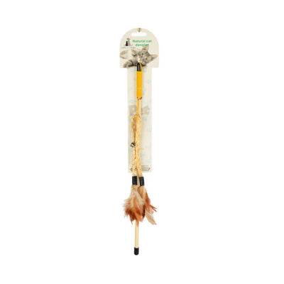 Natura Pet ZM-4412 Tüylü Ahşap Kedi Oltası