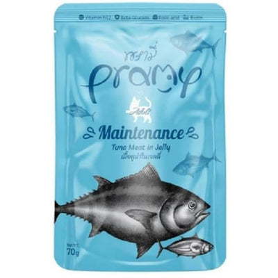 Pramy Jöle İçinde Yağsız Ton Balıklı Yetişkin Kedi Maması 70gr