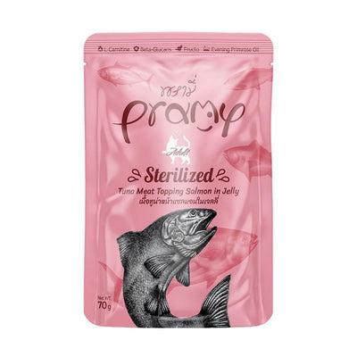Pramy Jöle İçinde Somonlu Ve Ton Balıklı Yetişkin Kedi Maması 70gr