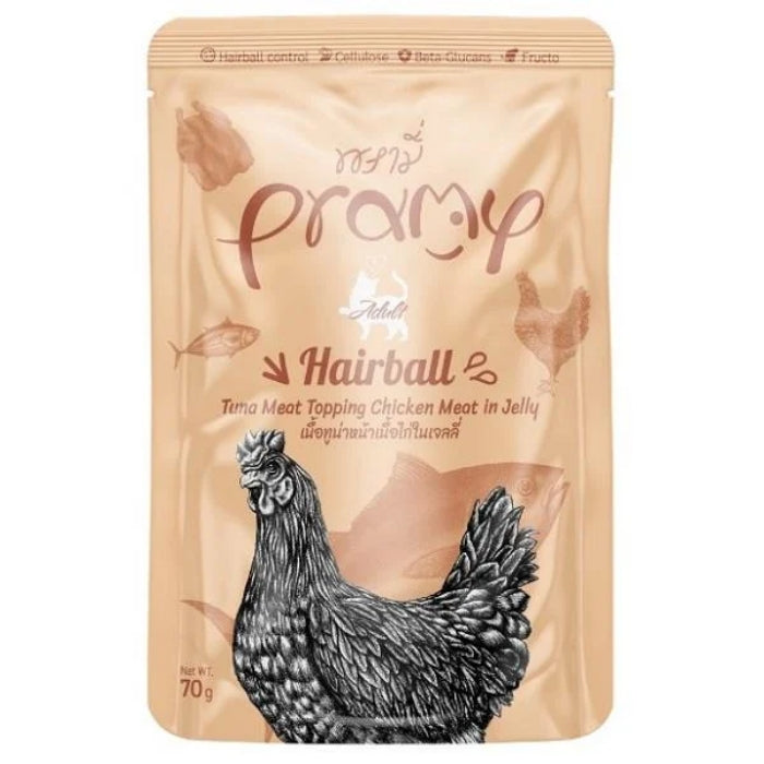 Pramy Jöle İçinde Ton Balıklı Ve Tavuklu Yetişkin Kedi Maması 70gr