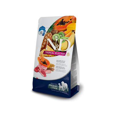 N&D Tropical Selection Kuzu Etli ve Tropikal Meyveli 2 Kg Medium Maxi Yetişkin Kuru Köpek Maması