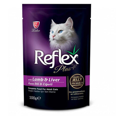 Reflex Plus Jelly Kuzu Etli&Ciğerli 100gr Yaş Kedi Maması