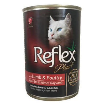 Reflex Plus Jelly Kuzu&Kümes Hayvanlı 400gr Yaş Kedi Konservesi