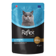 Reflex Plus Pouch Sos İçinde Et Parçacıklı Beyaz Balıklı Yetişkin Kedi Maması 85 G