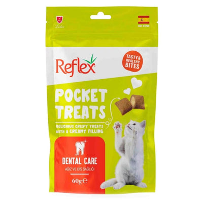 Reflex Pocket Treats Dental Care Ağız ve Diş Sağlığı için Yetişkin Kedi Ödülü 60gr