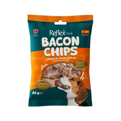Reflex Plus Bacon Chips / Çiğnemelik Jambon Dilimleri Yetişkin Köpek Ödül Maması 85Gr