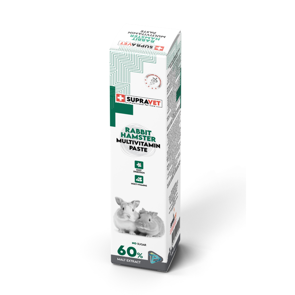 SupraVet Tavşan, Hamster, Guinea Pig ve Kemirgenler İçin Multivitamin Malt Paste 100 gr