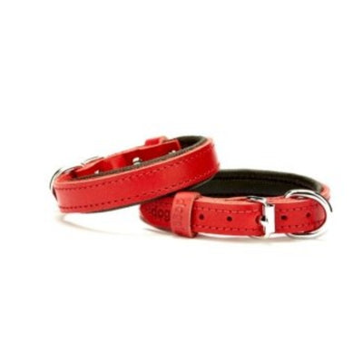 Doggie Konfor Deri Boyun Tasması Kırmızı 1,5X20-25Cm