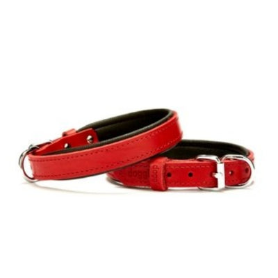 Doggie Konfor Deri Boyun Tasması Kırmızı 2X30-35Cm
