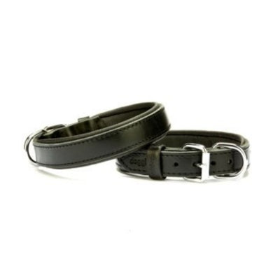 Doggie Konfor Deri Boyun Tasması Siyah 2,5X37-45Cm