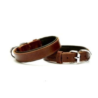 Doggie Konfor Deri Boyun Tasması Kahve 2,5X37-45Cm