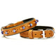 Doggie Konfor Deri Nazar Boncuklu Boyun Tasması Camel 2,5X37-45Cm