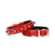 Doggie Konfor Deri Nazar Boncuklu Boyun Tasması Kırmızı 2,5X37-45Cm