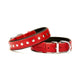 Doggie Yumuşak Doku Rivetli Köpek Boyun Tasması Red 3.0*55Cm