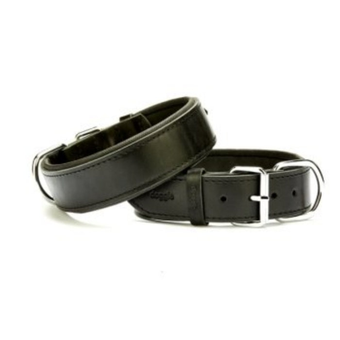 Doggie Konfor Deri Boyun Tasması Siyah 4X47-55Cm