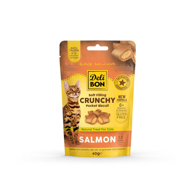 Delibon Bisküvi Kedi Ödül Maması Somonlu 60gr
