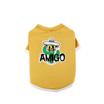 Zampa Amigo Sarı Kedi & Köpek T-Shirt Small
