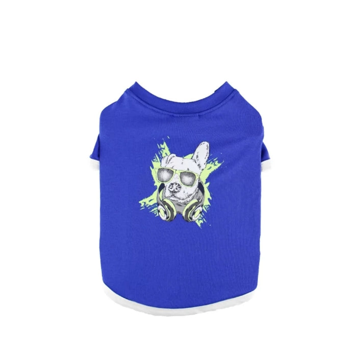 Zampa Cool Dog Neon Baskılı Mavi Kedi & Köpek T-Shirt Xsmall