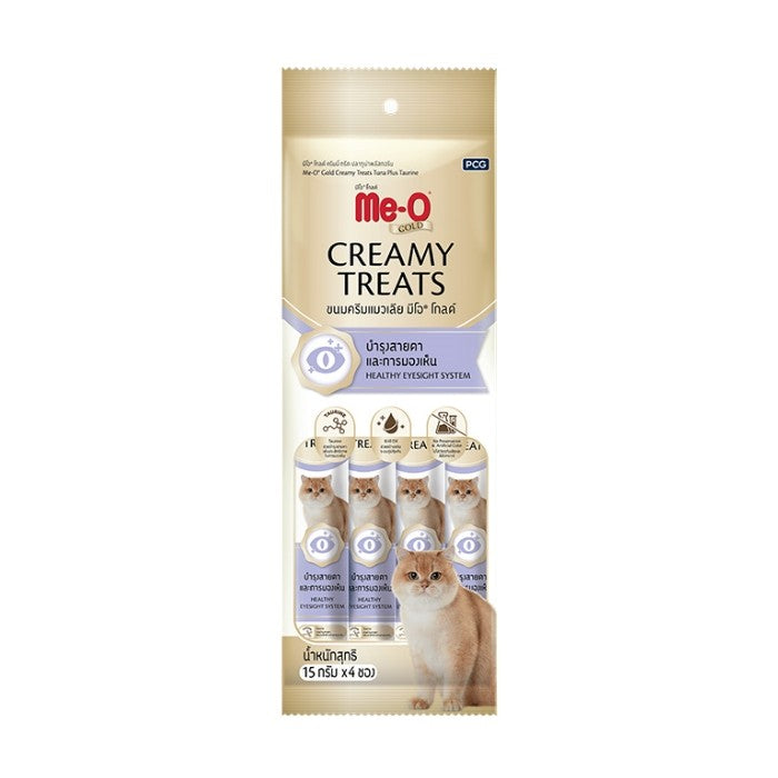 Me-O Creamy Treats Ton Balığı ve Taurinli Sıvı Kedi Ödülü 4x15gr