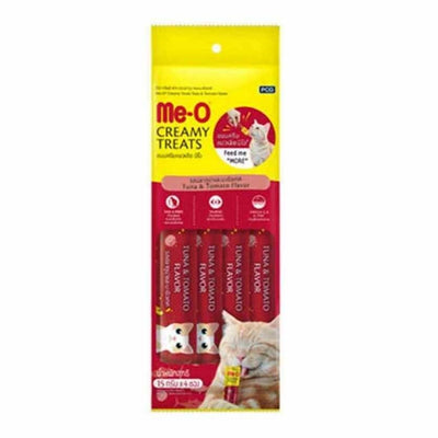 ME-O Creamy Treats Ton Balıklı Ve Domatesli Sıvı Kedi Ödülü 4x15gr