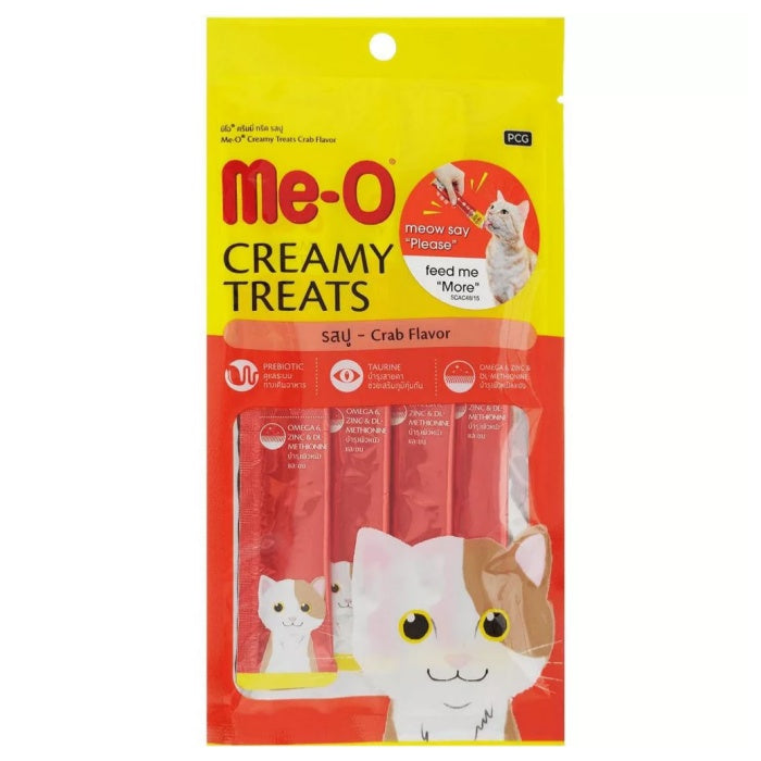 Me-O Creamy Treats Yengeçli Sıvı Kedi Ödülü 4x15gr