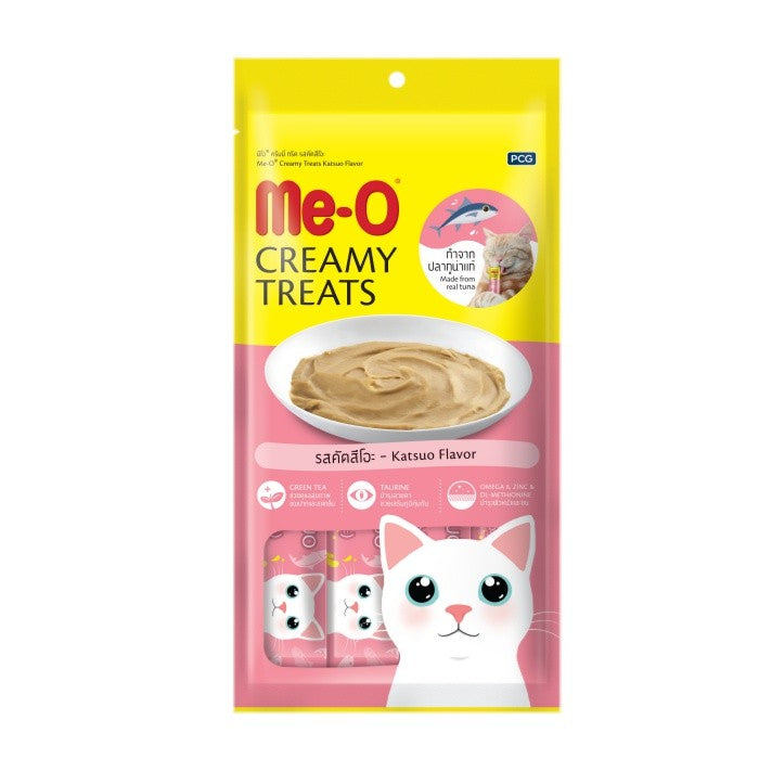 Me-O Creamy Treats Çizgili Orkinos Balığı Sıvı Kedi Ödülü 4x15gr