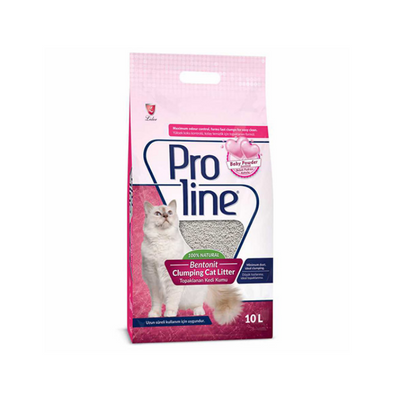 Proline Bebek Pudralı İnce Topaklanan Kedi Kumu 10lt