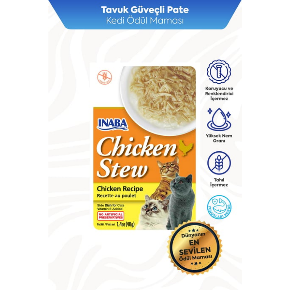 Inaba Ciao Chicken Stew Tavuk Güveçli Pate 40 Gr