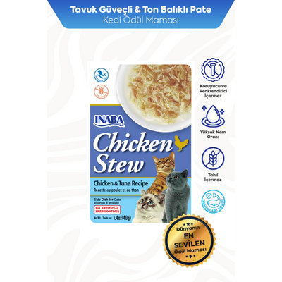 Inaba Ciao Chicken Stew Tavuk Güveç ve Ton Balıklı Pate 40 Gr