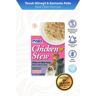 Inaba Ciao Chicken Stew Tavuk Güveç ve Somonlu Pate 40 Gr