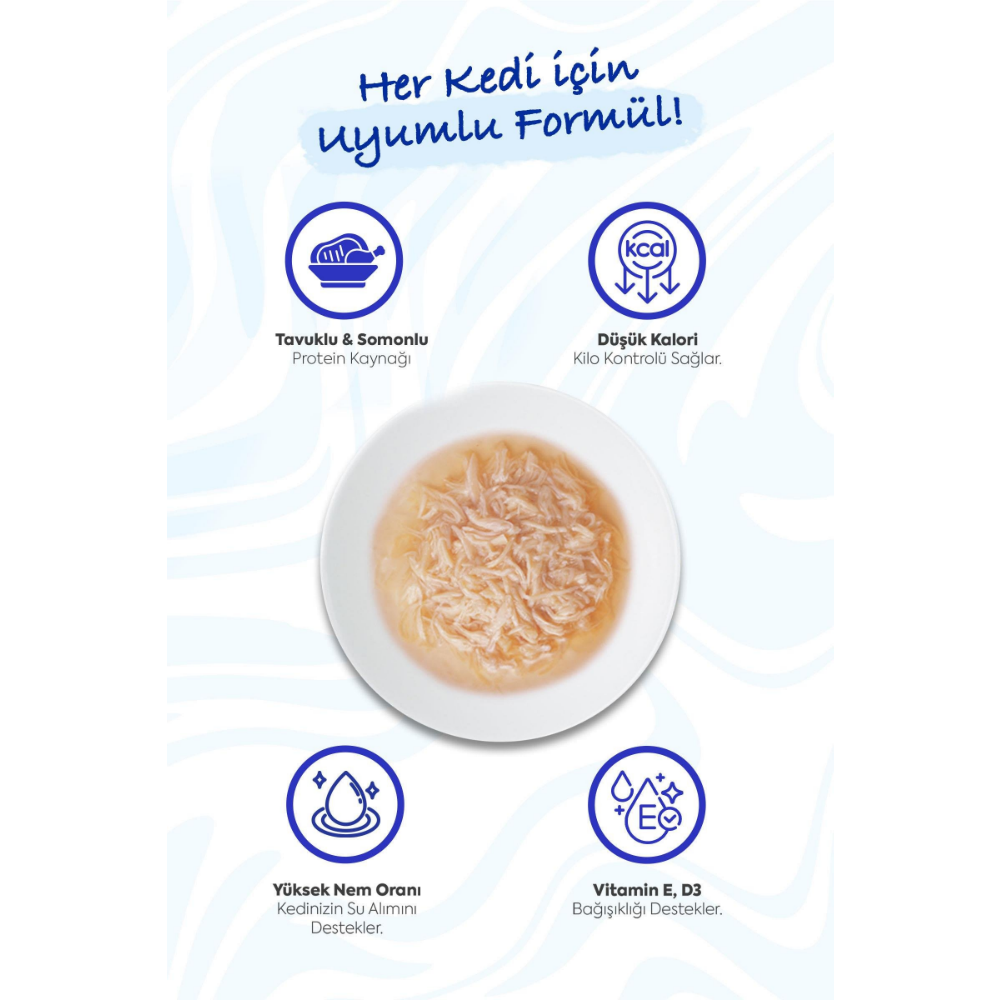 Inaba Ciao Chicken Broth Tavuk Sulu ve Somonlu Kedi Çorbası 50 Gr