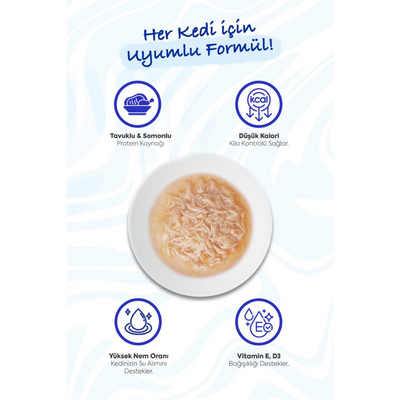 Inaba Ciao Chicken Broth Tavuk Sulu ve Somonlu Kedi Çorbası 50 Gr