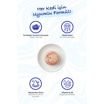 Inaba Twins Ton Balıklı, Somonlu ve Tavuklu Kedi Ödül Jölesi 2 x 35 Gr