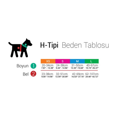 TailPetz Graffıtı H-Tipi Göğüs Tasması S