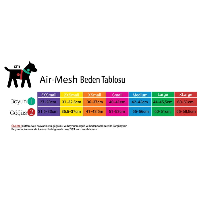 Tailpetz Airmesh Harness Leopard Köpek Göğüs Tasması 3XS