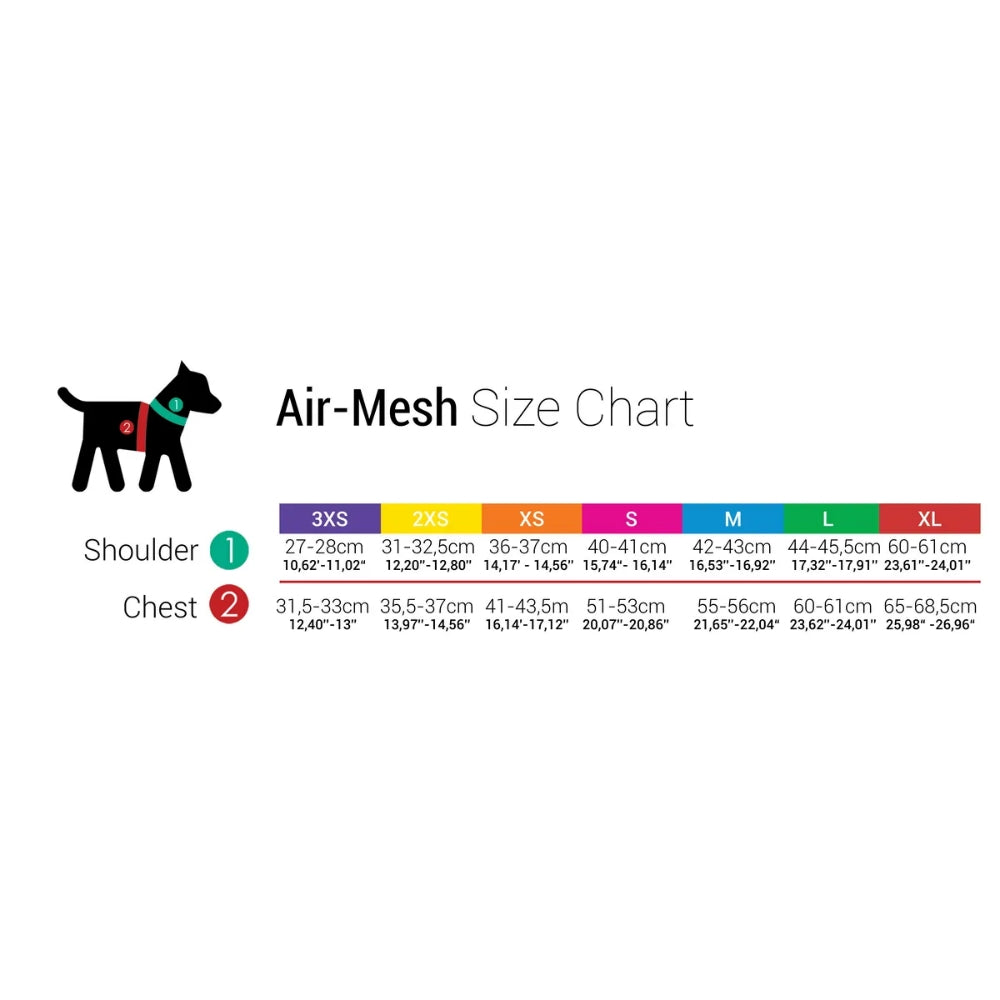Tailpetz Airmesh Harness Patch Köpek Göğüs Tasması S