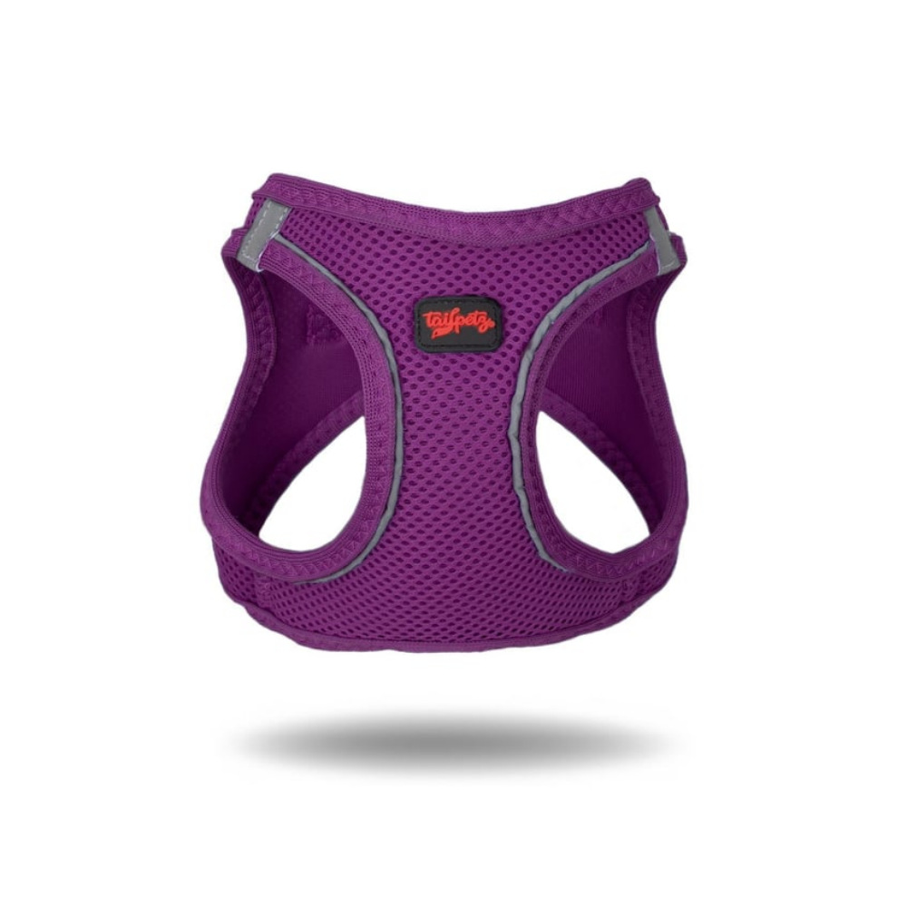 TailPetz Airmesh Purple Köpek Göğüs Tasması XL