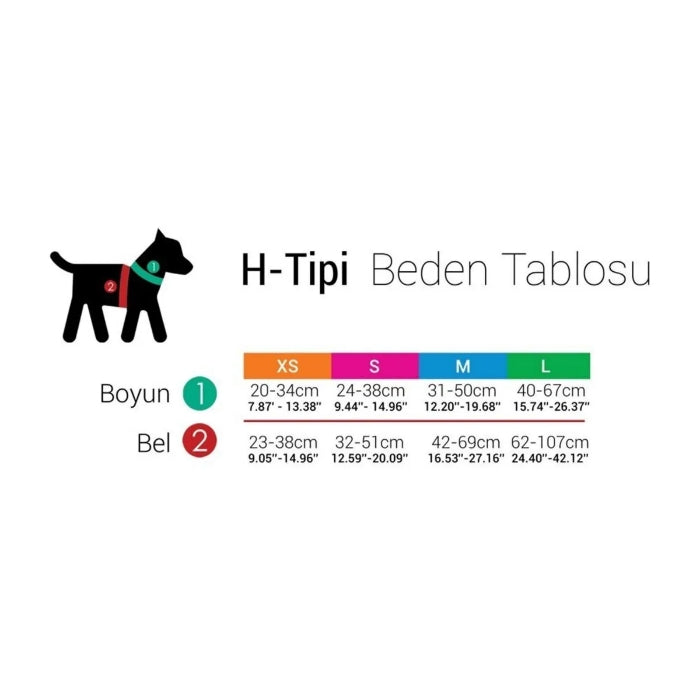 TailPetz Space H-Tipi Göğüs Tasması L