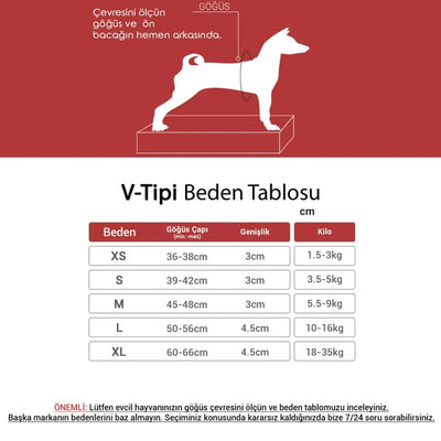 Tailpetz V-Tipi Köpek Göğüs Tasması Neon Pembe