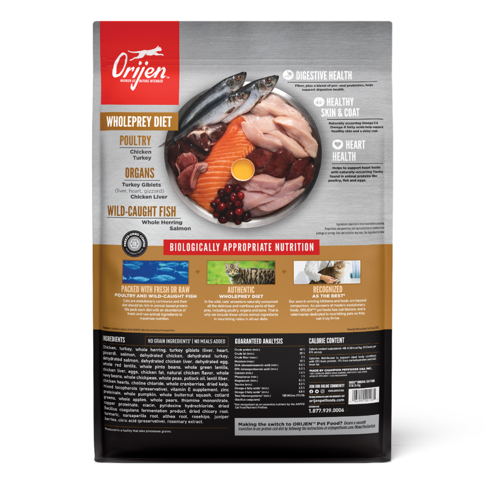 Orijen Cat & Kitten 1.8 Kg - Yavru Ve Yetişkin Kedi Maması - Tüm Irk Ve Yaşam Evreleri İçin