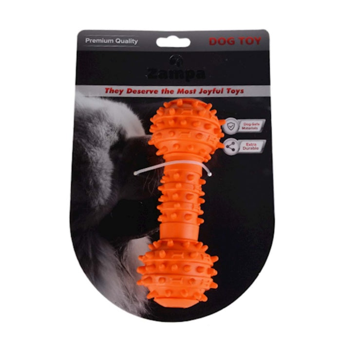 Zampa Köpekler İçin Dikenli Dumbell Oyuncak, 14cm