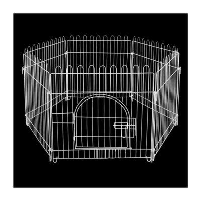 Zampa Beyaz Metal Köpek Çiti 80x95