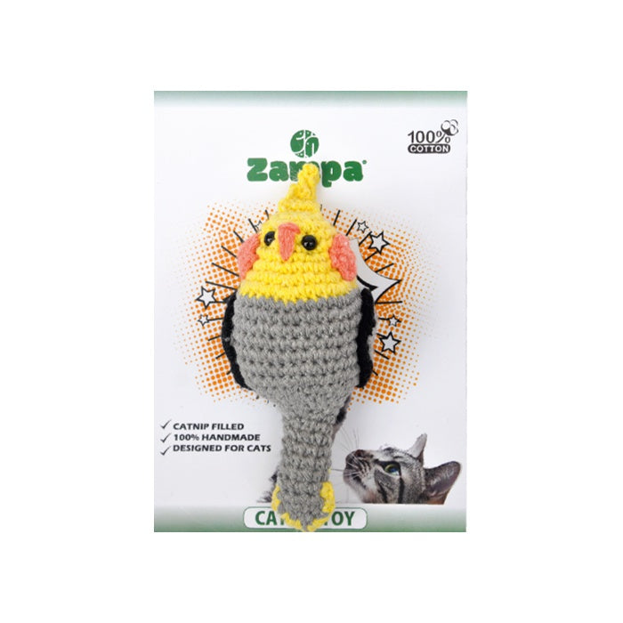 Zampa Zilli Örgü Büyük Kuş Kedi Oyuncağı